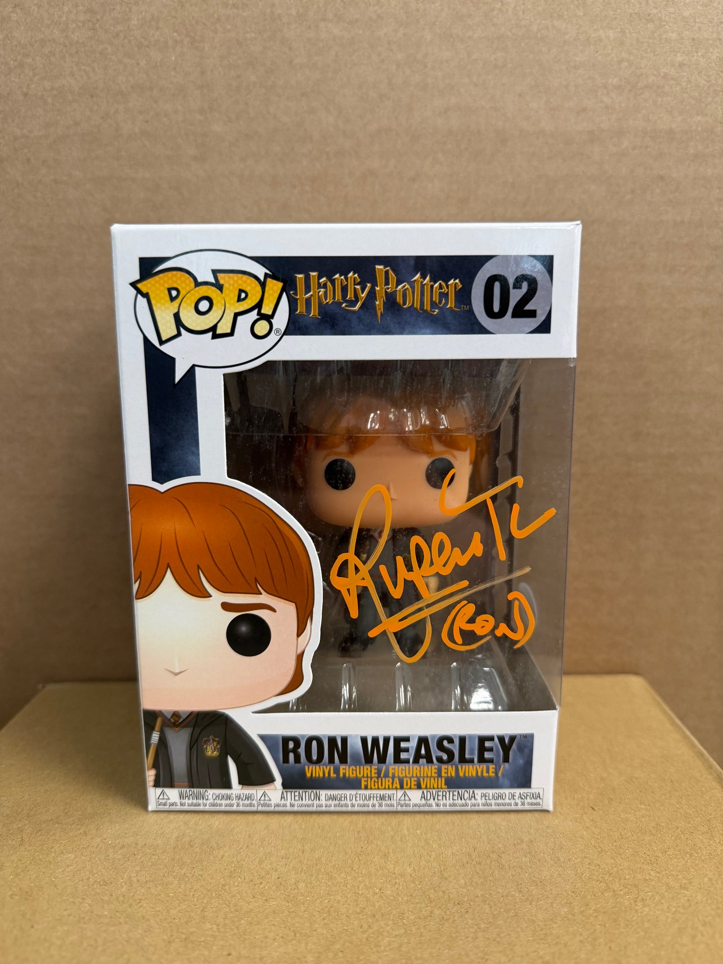 Funko Pop! Harry Potter Ron Weasley Signed Rupert Grint #02 WS COA