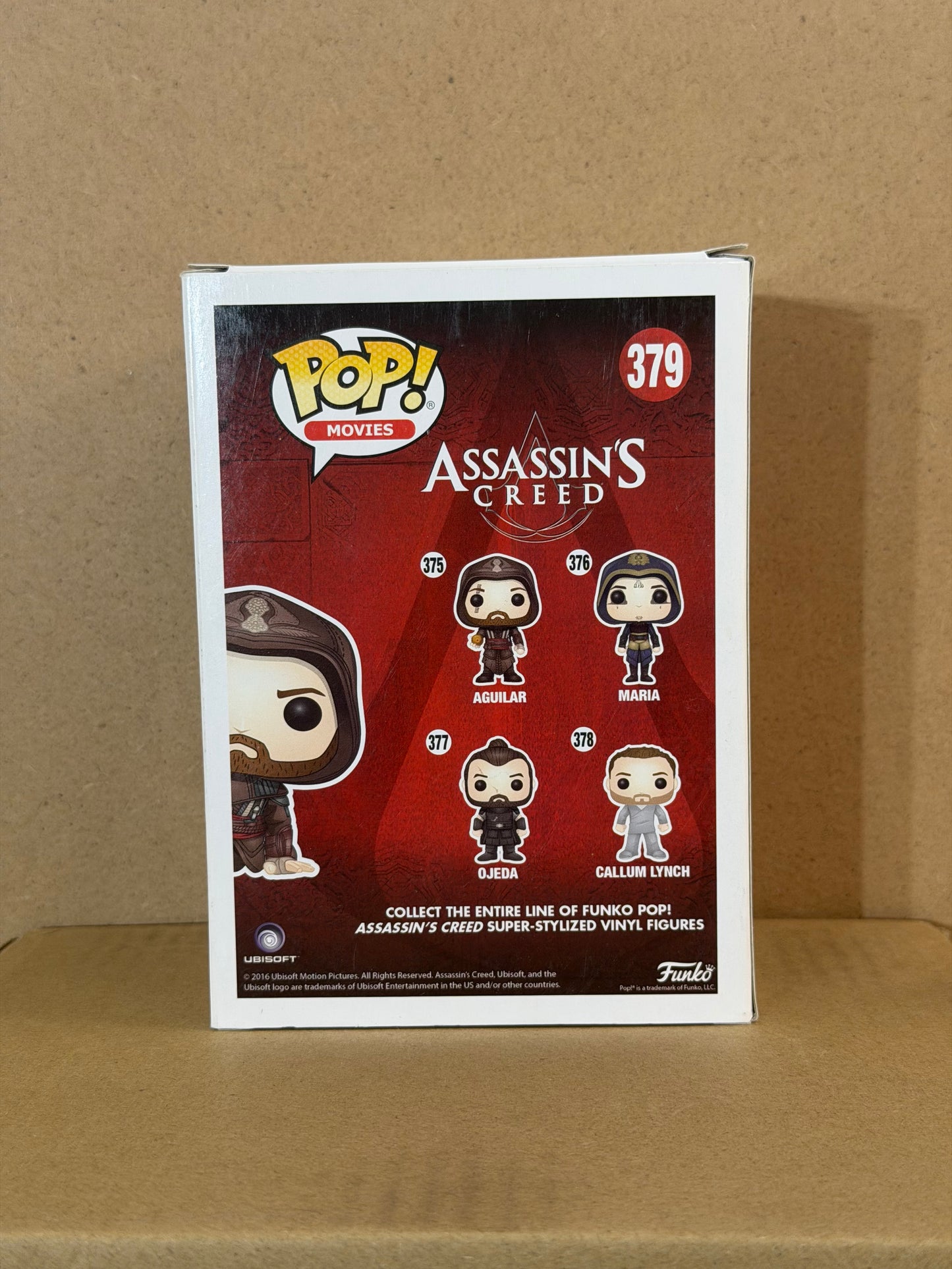 Funko Pop! Movies Assasins Creed Aguilar Signed Michael Fassbender COA #379