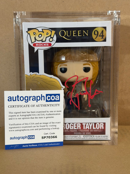 Funko Pop! Rocks Queen Roger Taylor Signed #94 ACOA