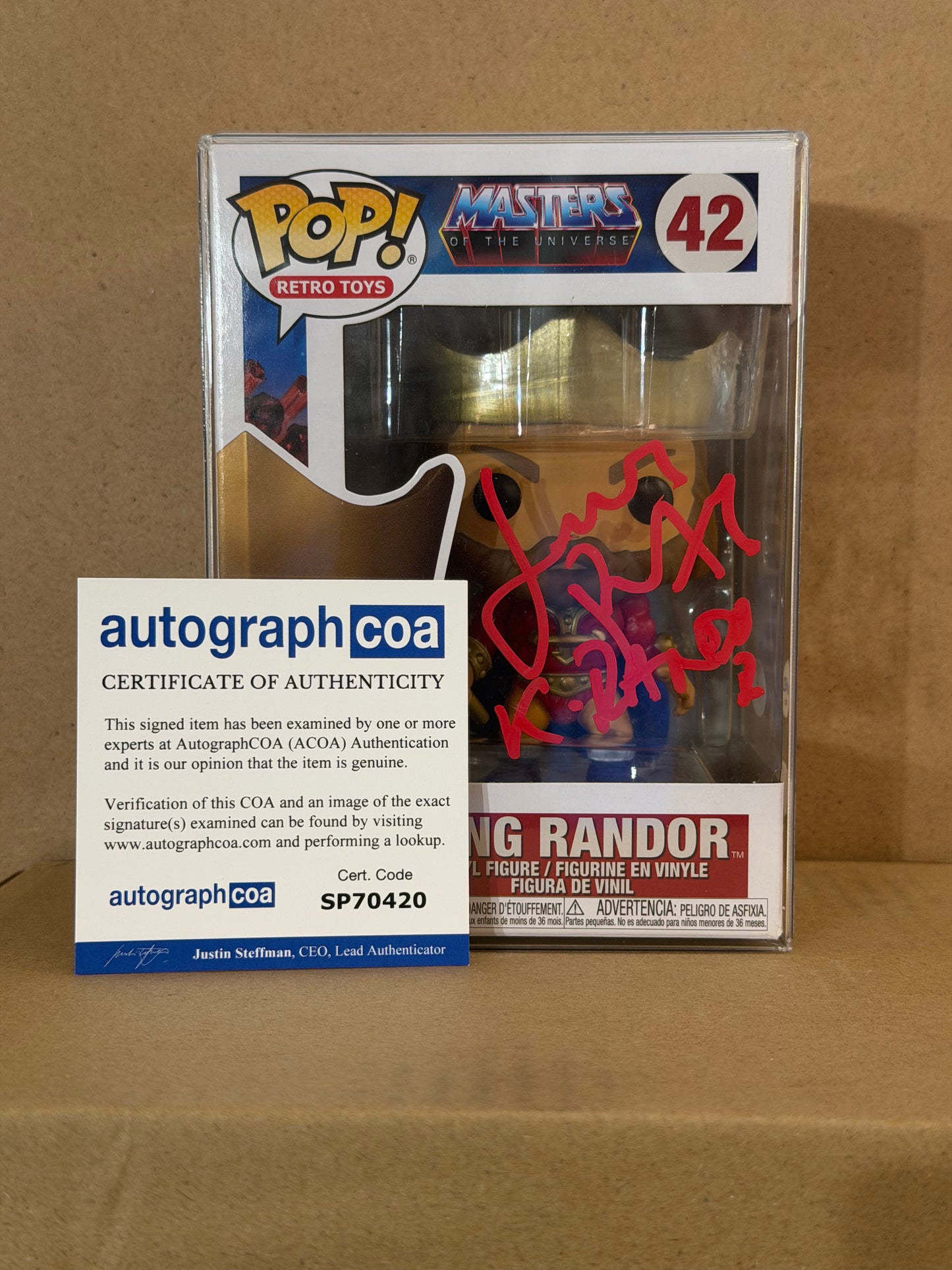 Funko Pop! Movies Masters Of The Universe King Randor Signed James Purefoy COA #42