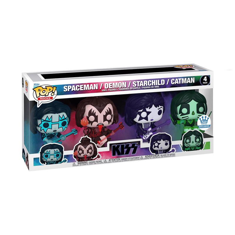 Funko Pop! 4 Pack Rocks Kiss Spaceman/Demon/Starchild/Catman
