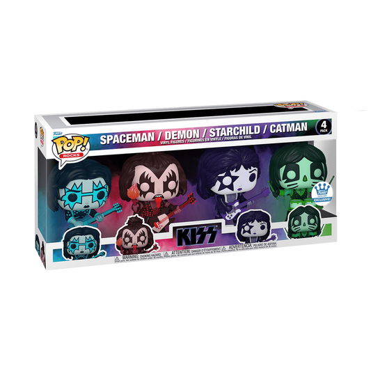 Funko Pop! 4 Pack Rocks Kiss Spaceman/Demon/Starchild/Catman