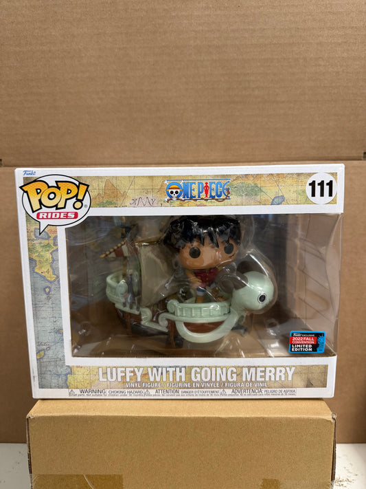 Funko Pop! Rides Anime One Piece Luffy With Going Merry #111 2022 Fall Convention Exclusive