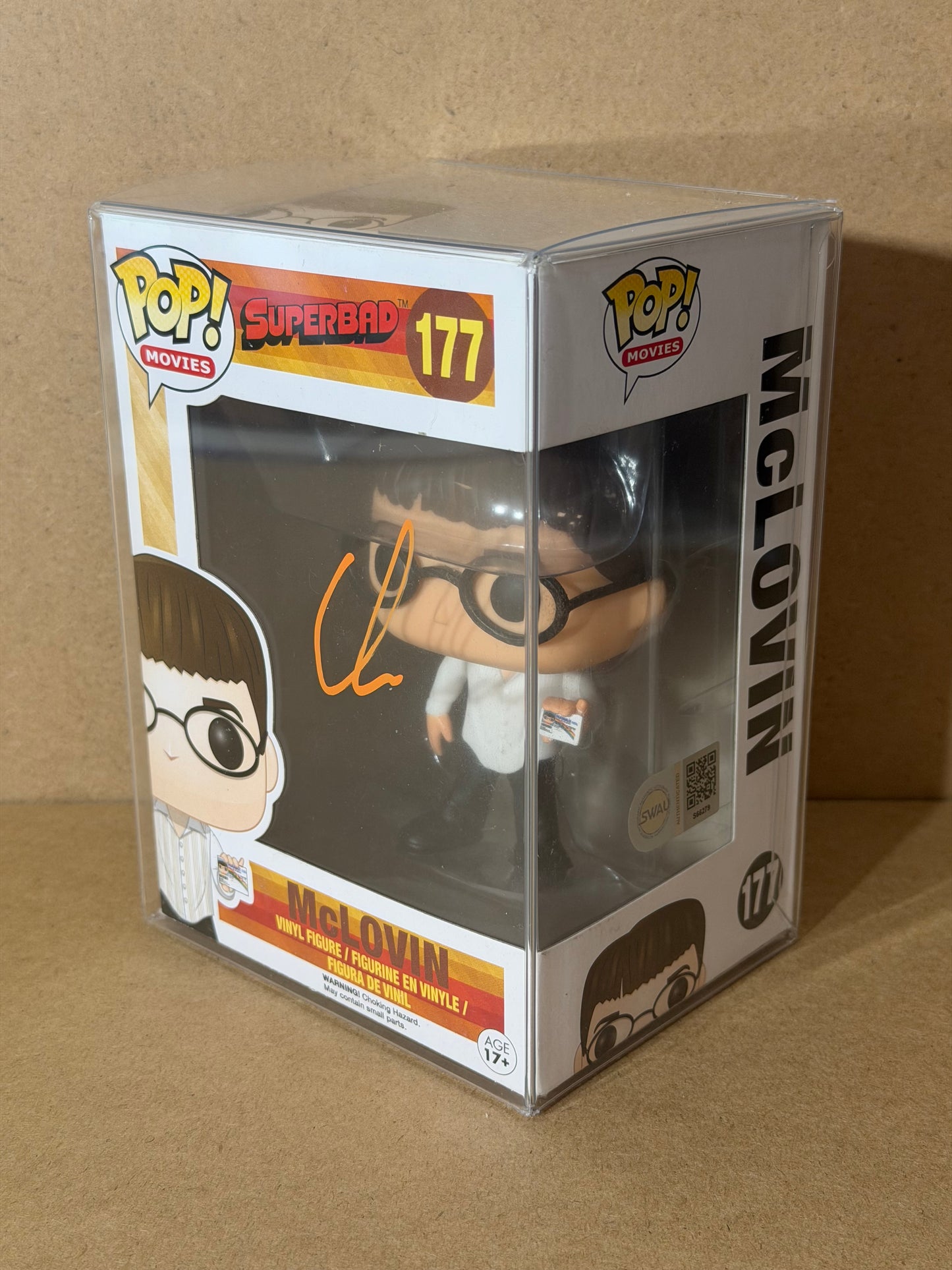 Funko Pop! Movies Superbad McLovin Signed Christopher Mintz Plasse COA #177