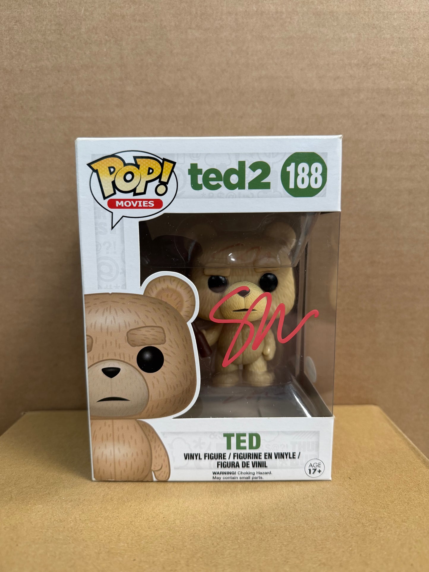 Funko Pop! Movies Ted Signed Seth MacFarlane COA #188 WS