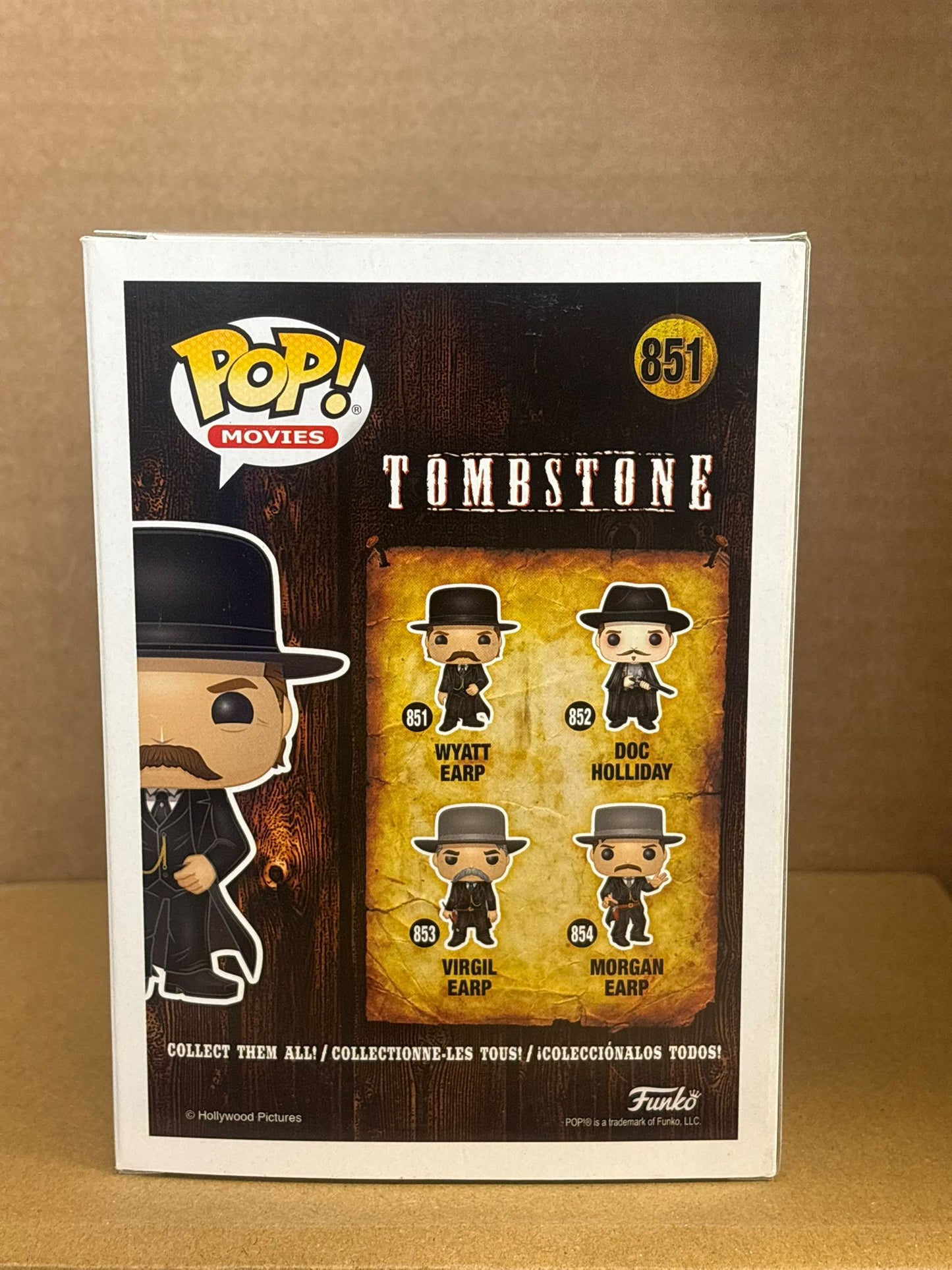 Funko Pop! Movies Tombstone Wyatt Earp #851 Sticker Residue
