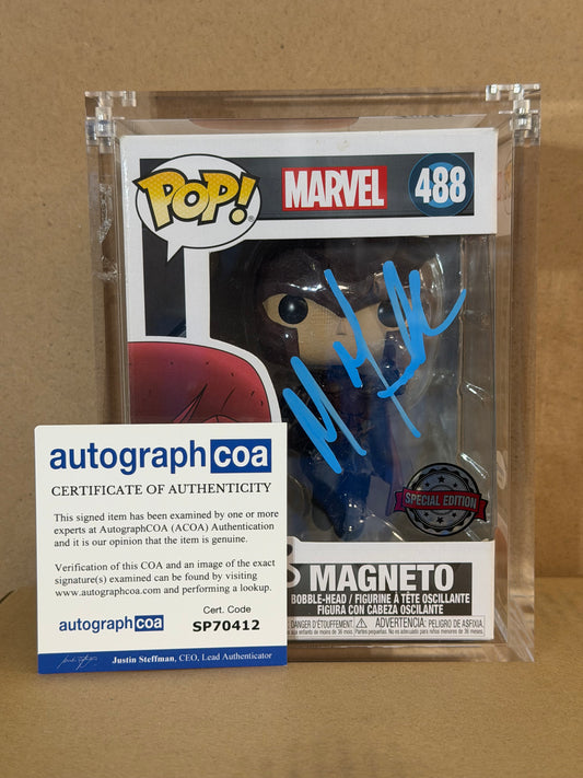 Funko Pop! Marvel X-Men Magneto Signed Michael Fassbender COA #488