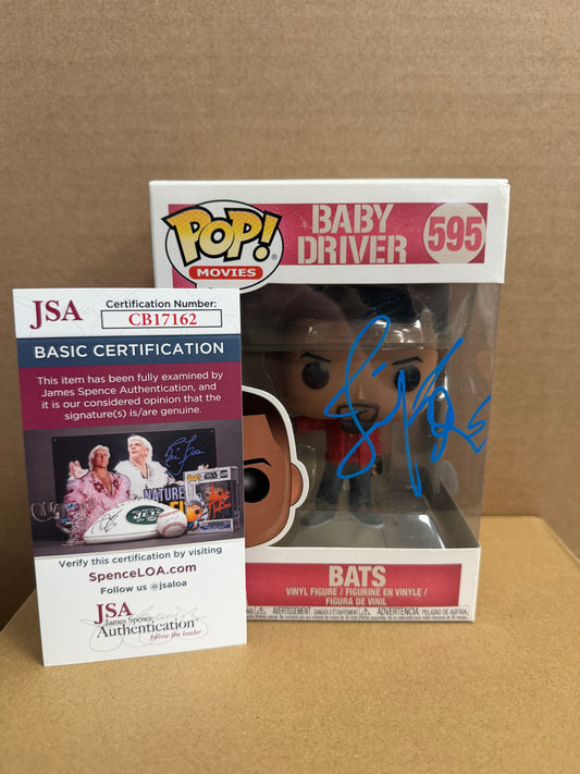 Funko Pop! Movies Baby Driver Bats Signed Jamie Foxx #595 COA WS