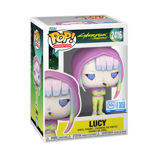 Funko Pop! Animation Cyberpunk Lucy In Hoodie #2416 Exclusive Free Protector