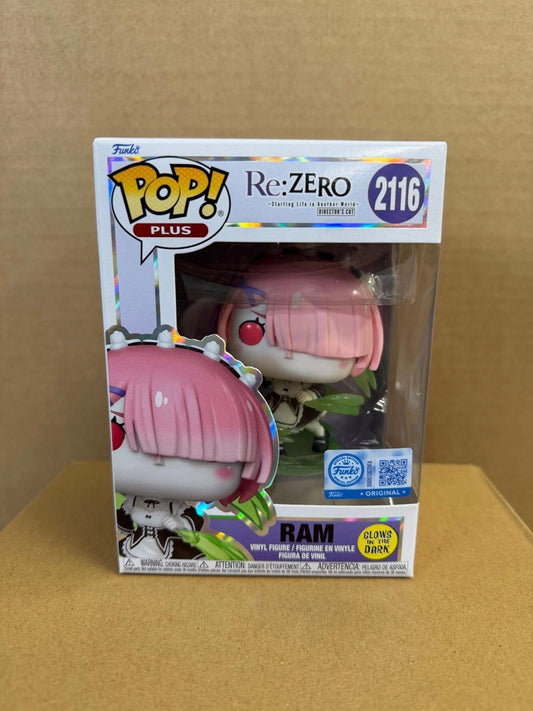 Funko Pop! Anime Plus Re:ZERO Ram Vinyl Figure #2116 Glow in the Dark