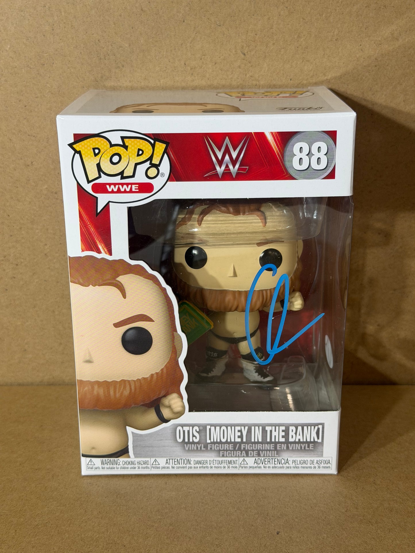 Funko Pop! WWE Otis (Money In The Bank) Signed COA #88 Free Protector