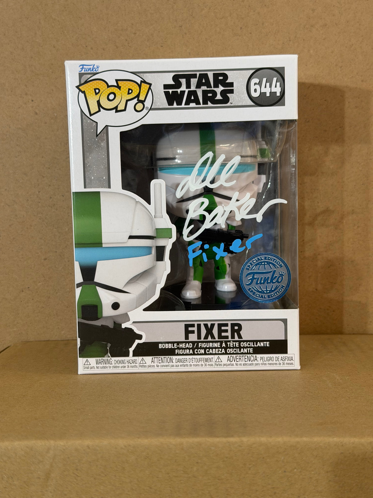 Funko Pop! Star Wars Fixer Signed Dee Baker COA #644
