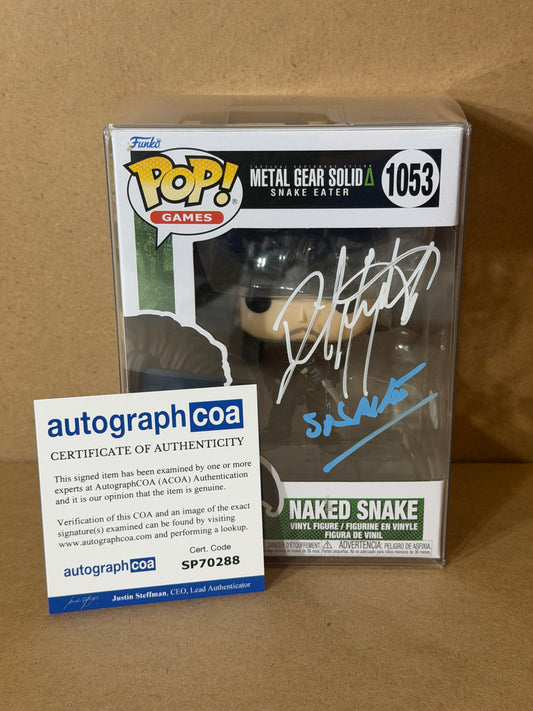 Funko Pop! Games Metal Gear Solid Naked Snake Signed David Hayter COA #1053