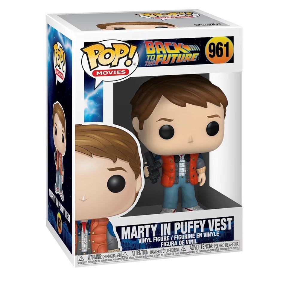 Funko Pop! Movies Back To The Future Marty In Puffy Vest #961 Free Protector