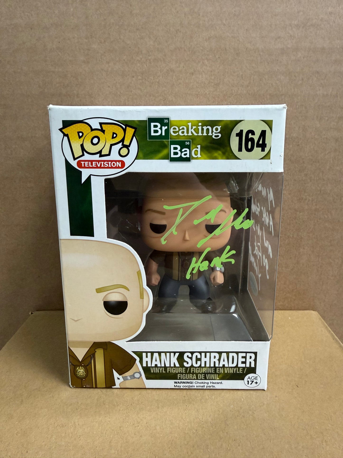 Funko Pop! Television Breaking Bad Hank Schrader Signed Dean Norris COA #164 WS