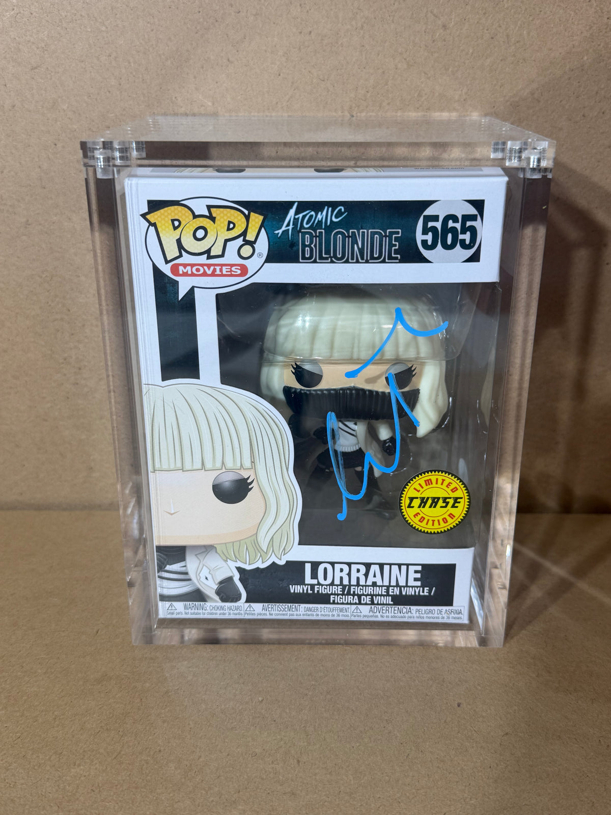 Funko Pop! Movies Atomic Blonde Chase Signed Charlize Thezron COA #565