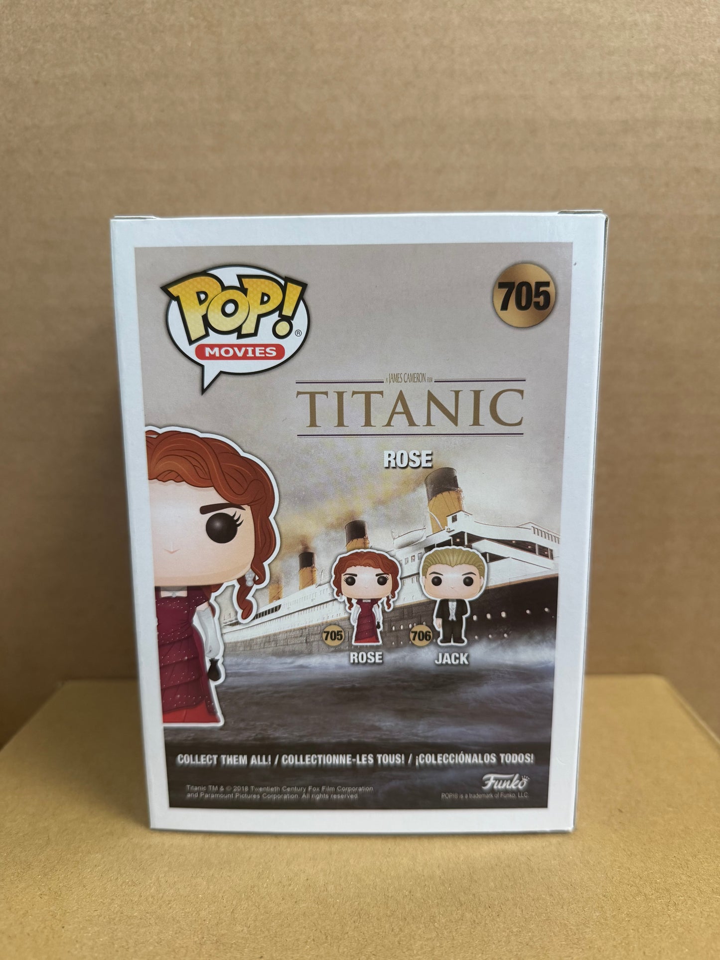 Funko Pop! Movies Titanic Rose Signed By Kate Winslet #705 COA WS