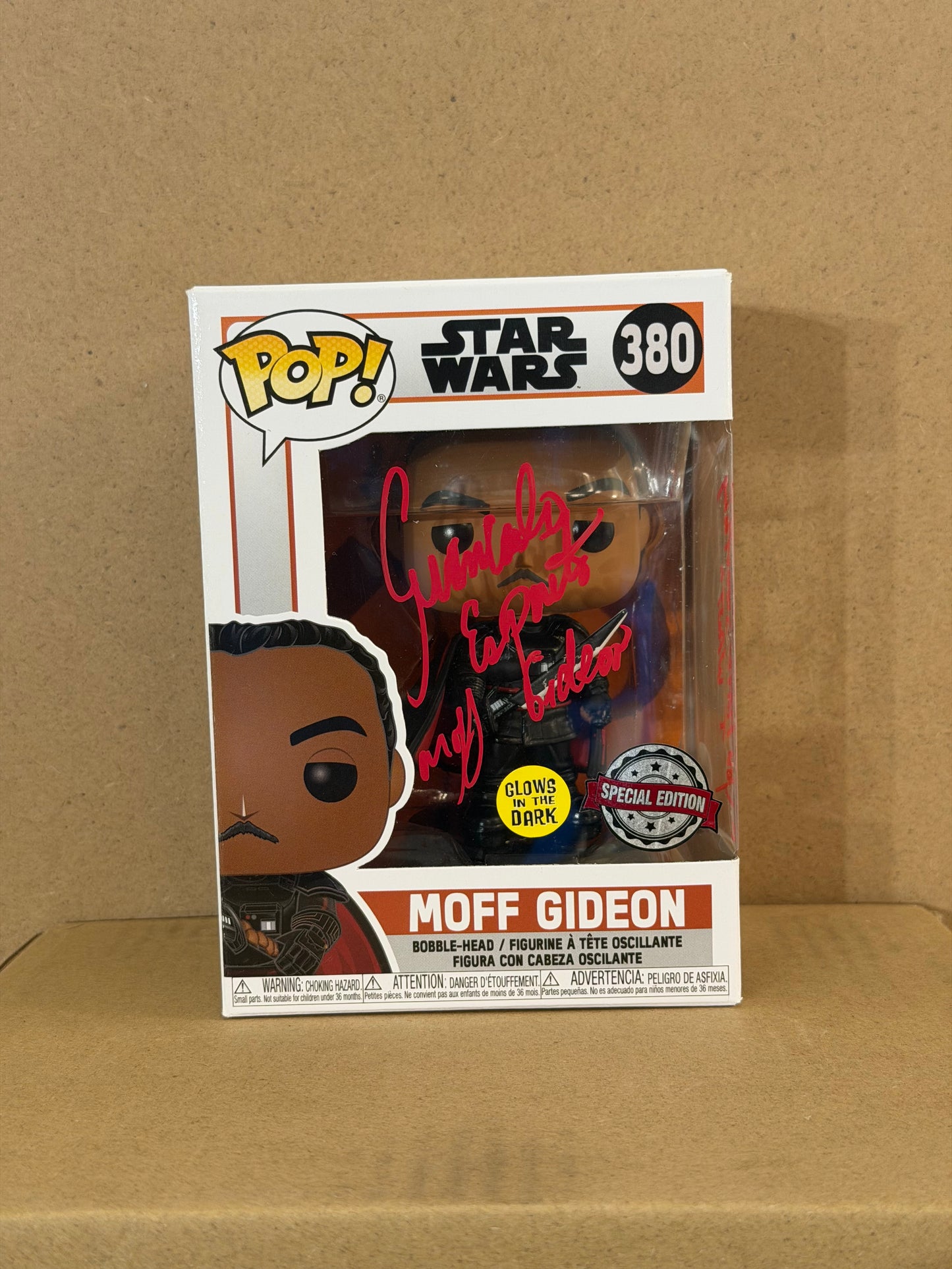 Funko Pop! Star Wars Moff Gideon Signed Giancarlo Esposito COA #380