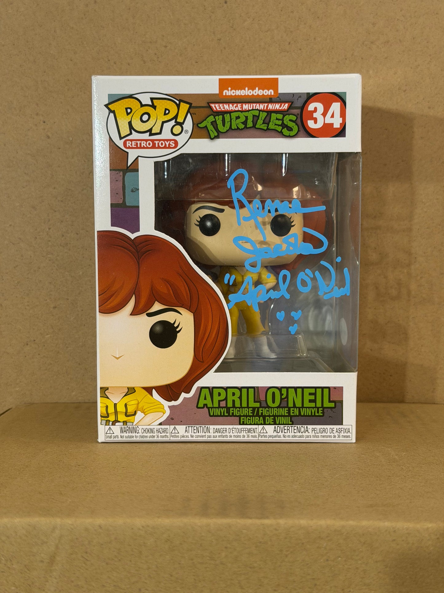 Funko Pop! Animation Teenage Mutant Ninja Turtles April O’Neil Signed Renae Jacob’s COA #34