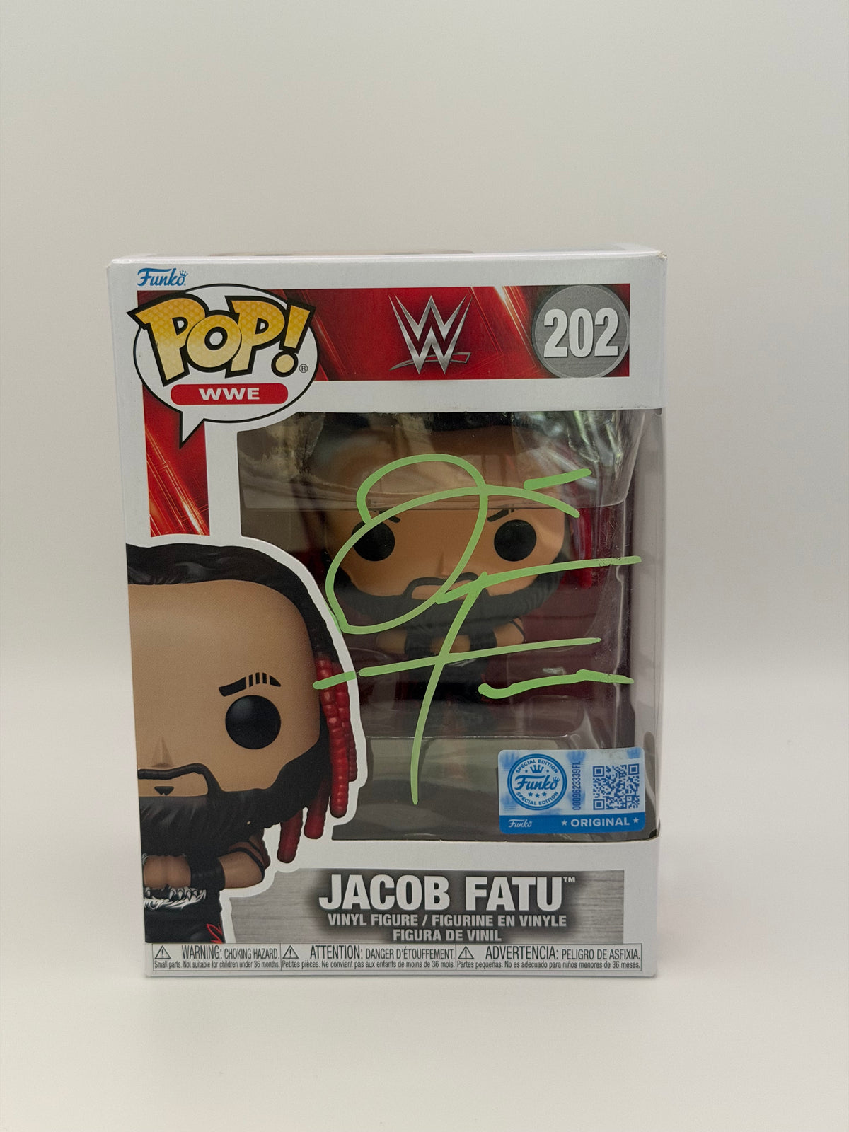 Funko Pop! WWE Jacob Fatu Signed The Samoan Werewolf COA #202