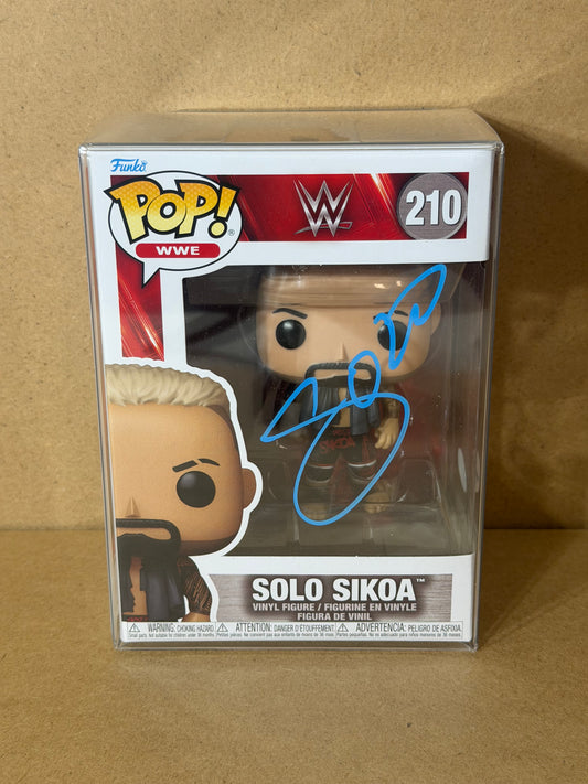 Funko Pop! WWE Solo Sikoa Signed COA #210 Free Funko