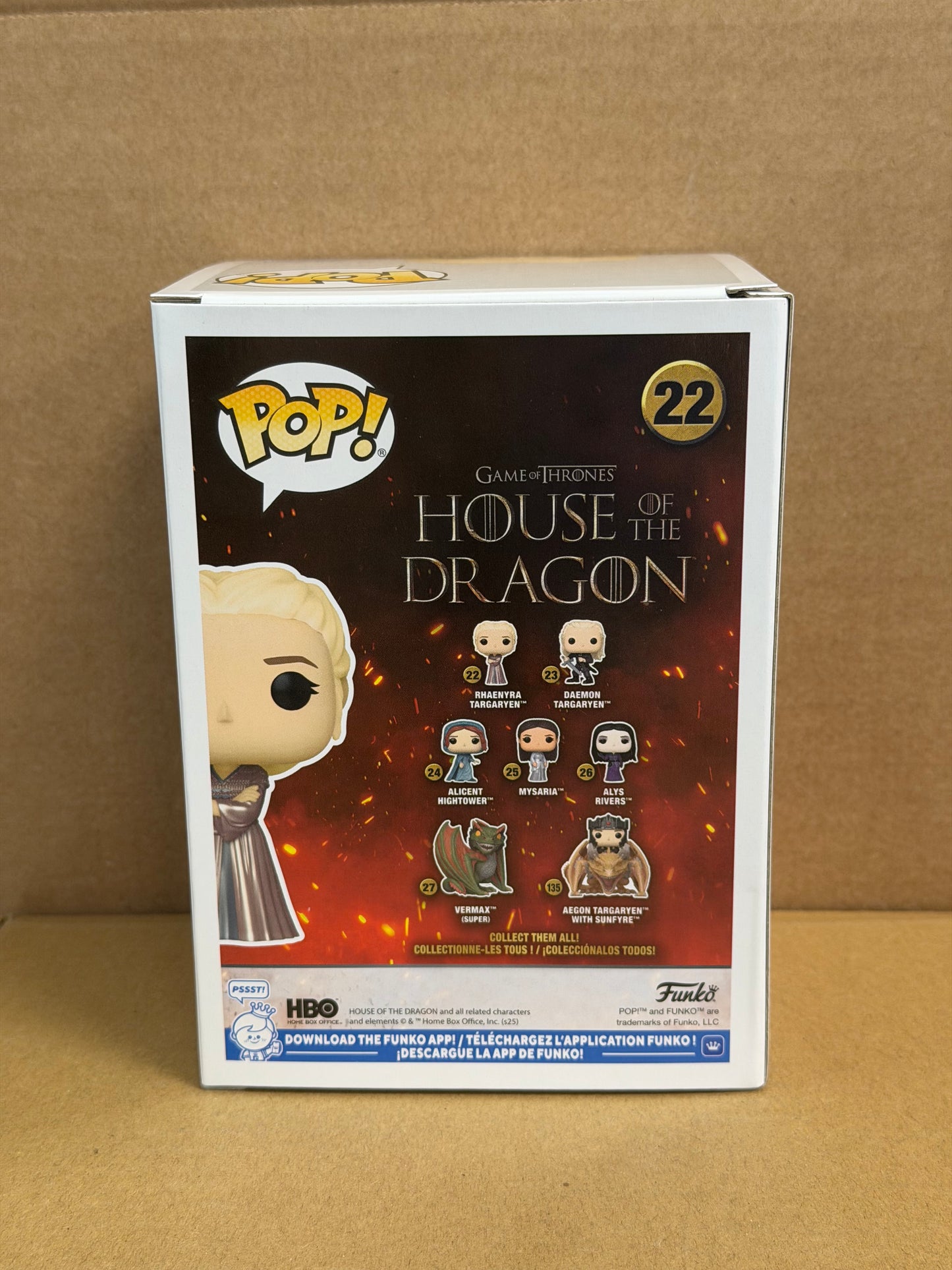 Funko Pop! Television House Of The Dragon Rhaneyra Targaryen Signed Emma D’arcy COA #22 WINDOW CREASE