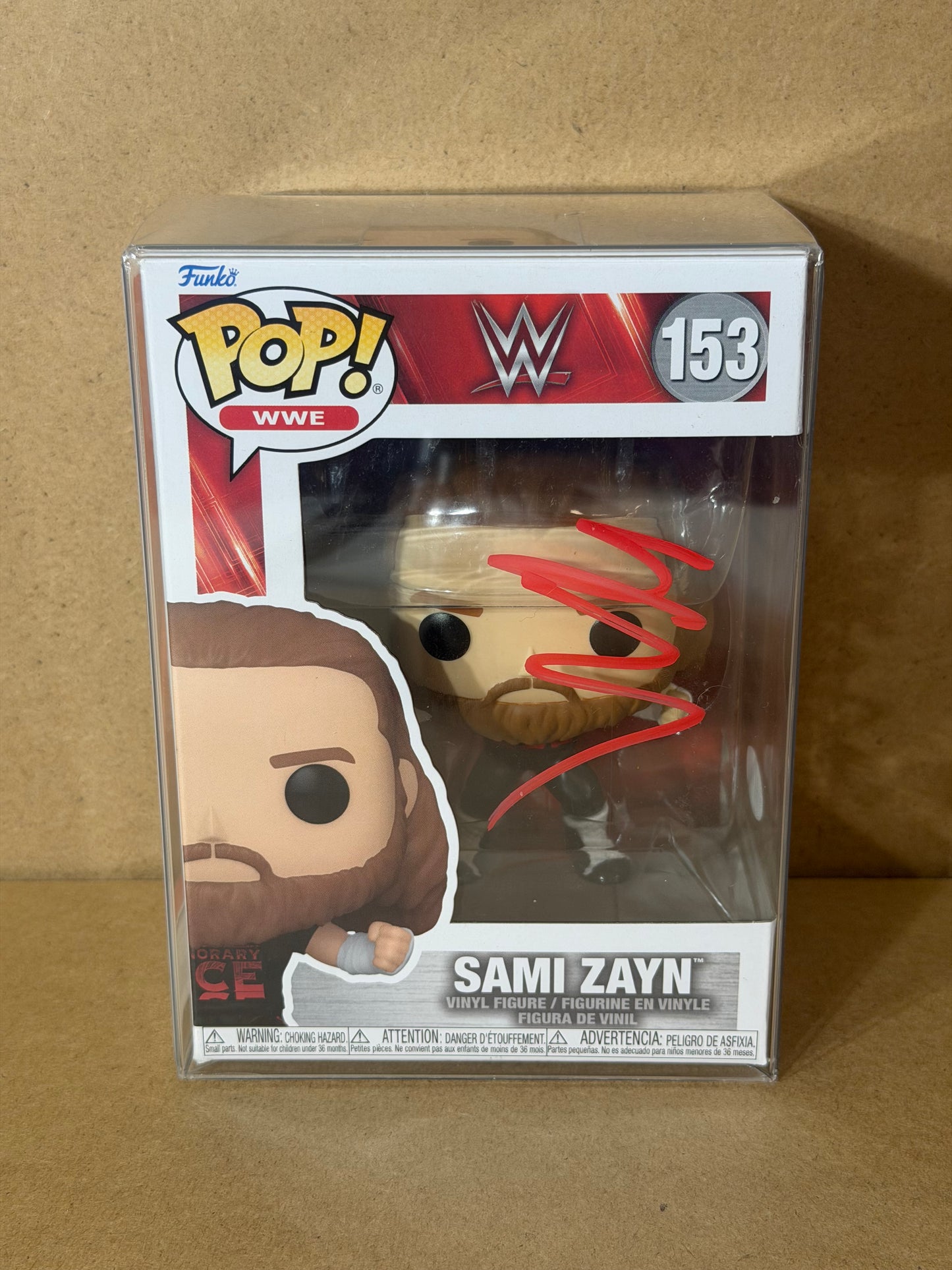 Funko Pop! WWE Sami Zayn Signed COA #153 Free Protector
