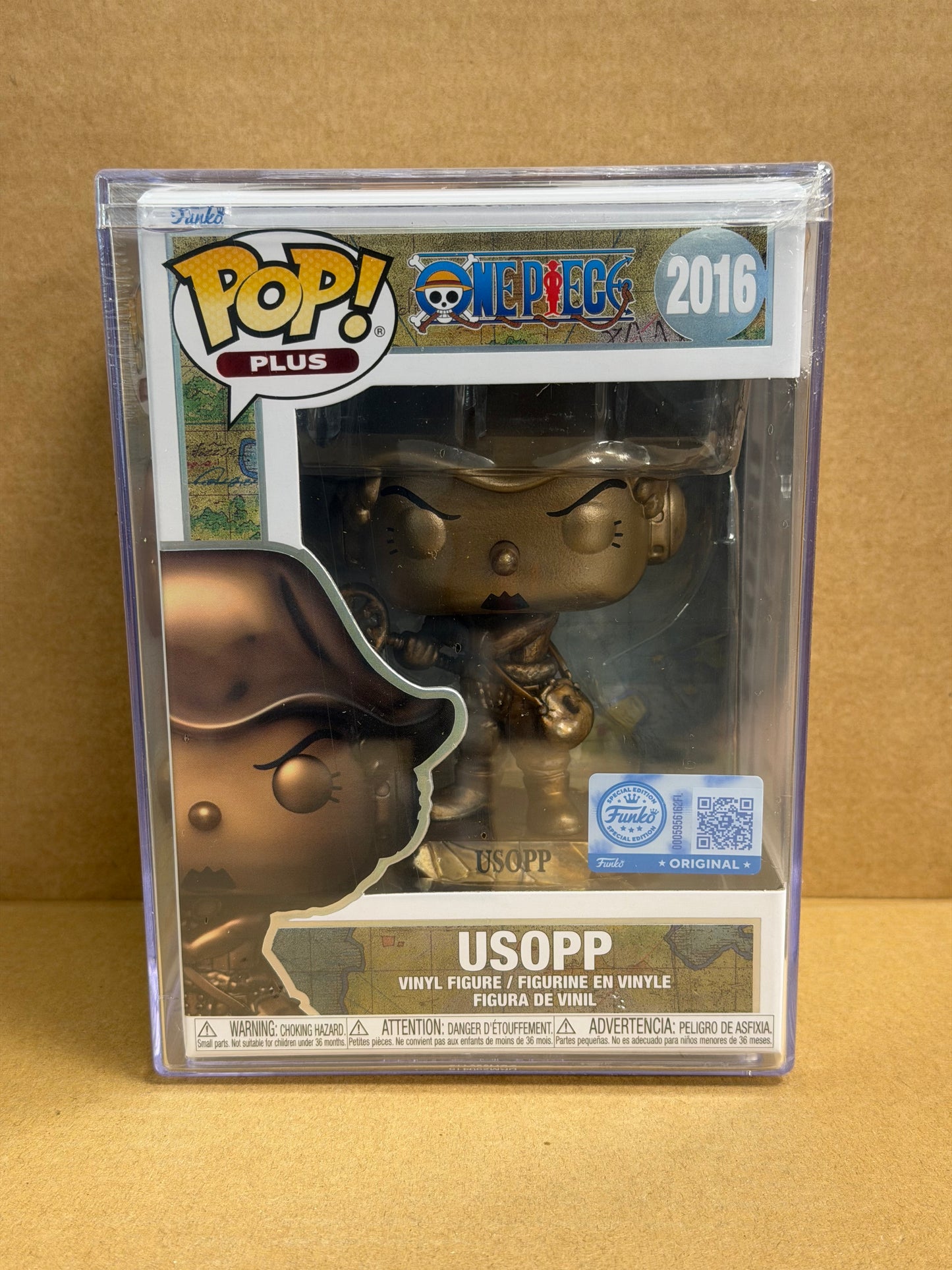 Funko Pop! Anime One Piece Usopp Bronze Statue #2016 Exclusive Hardstack Sealed