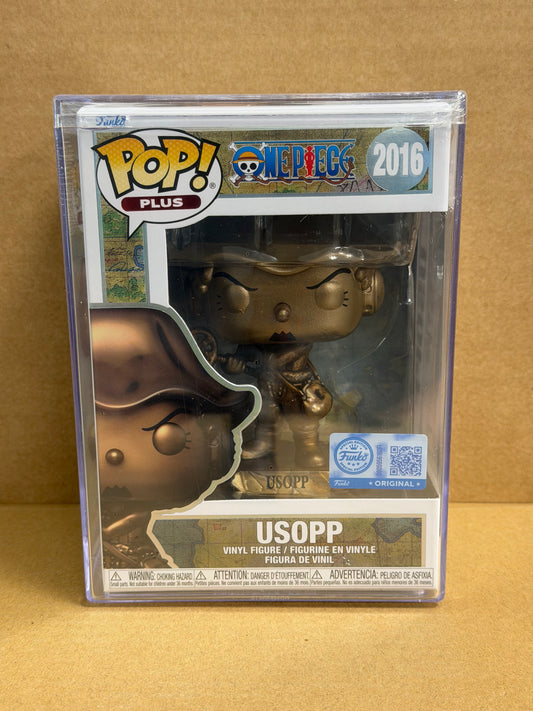Funko Pop! Anime One Piece Usopp Bronze Statue #2016 Exclusive Hardstack Sealed