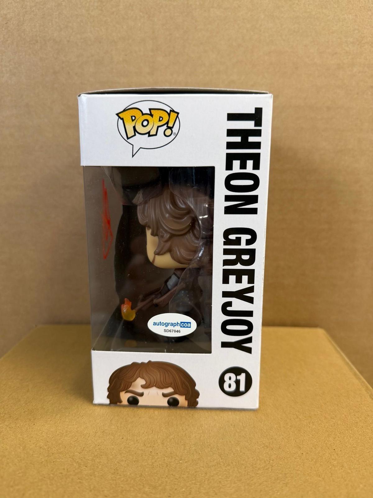Funko Pop! Television Theon Greyjoy #81 Signed By Alfie Allen ACOA WS