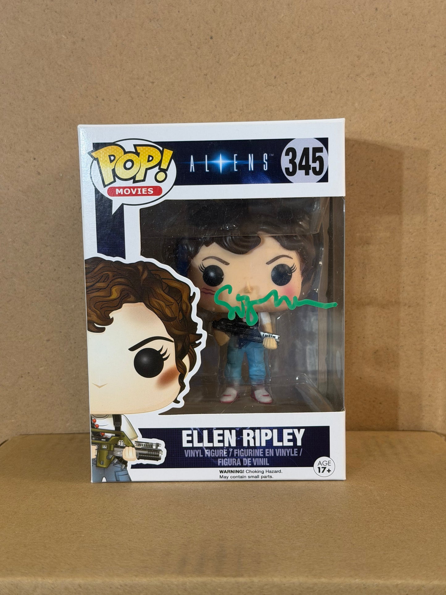 Funko Pop! Movies Aliens Ellen Ripley Signed Sigourney Weaver COA #345
