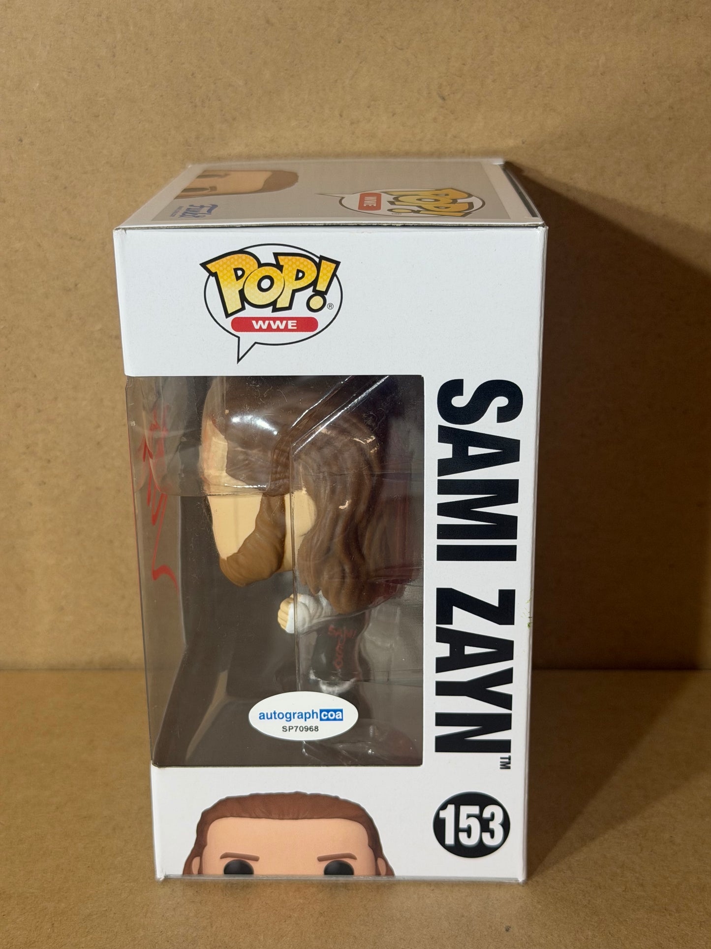 Funko Pop! WWE Sami Zayn Signed COA #153 Free Protector