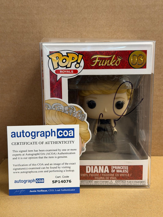 Funko Pop! Television The Crown Royals Princess Diana Signed Emma Corrin COA #03 WS
