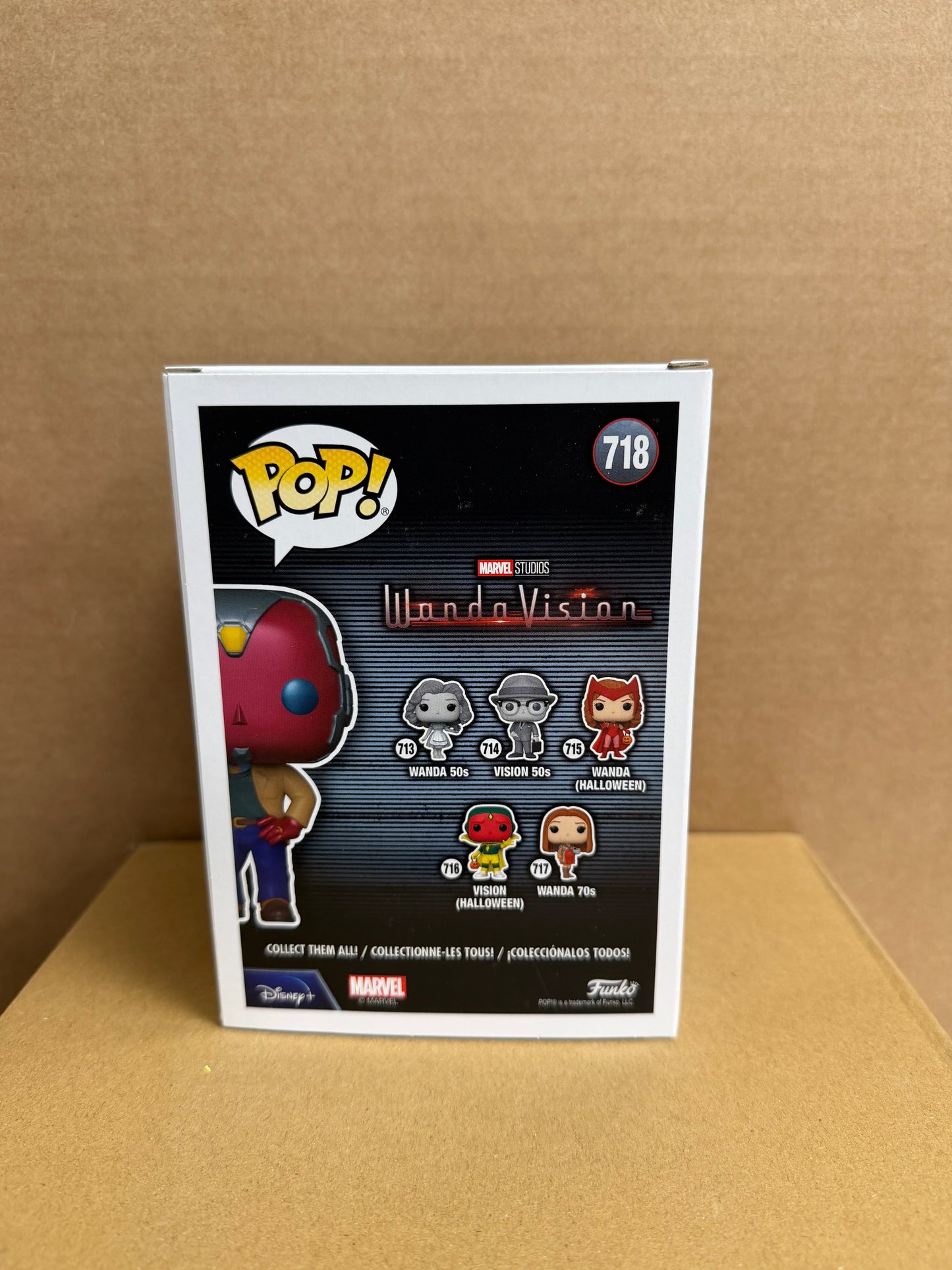 Funko Pop! Marvel Vision 70s Signed Paul Bettany COA #718 WS