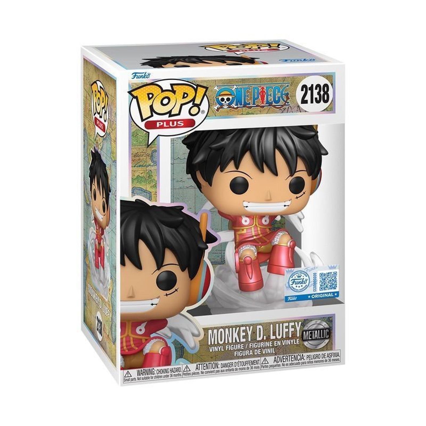 Funko Pop! Anime Plus Monkey D. Luffy Metallic Vinyl Figure #2138
