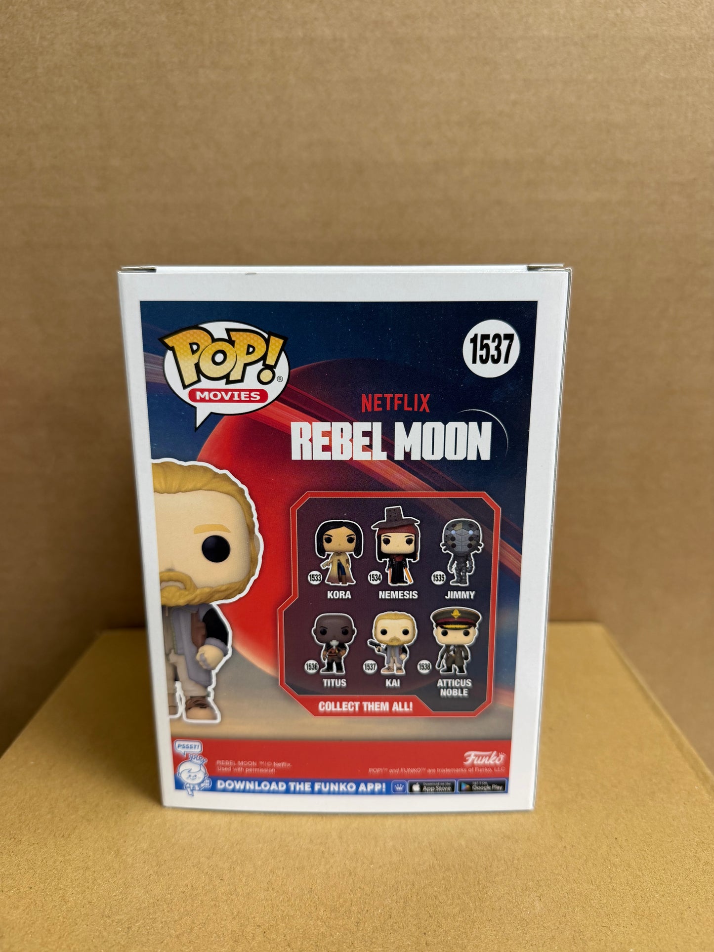 Funko Pop! Movies Rebel Moon Kai Signed Charlie Hunnam ‘Kai’ Coa #1537 WS