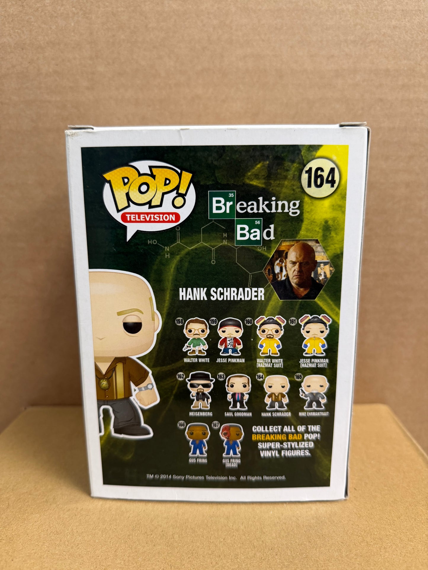 Funko Pop! Television Breaking Bad Hank Schrader Signed Dean Norris COA #164 WS