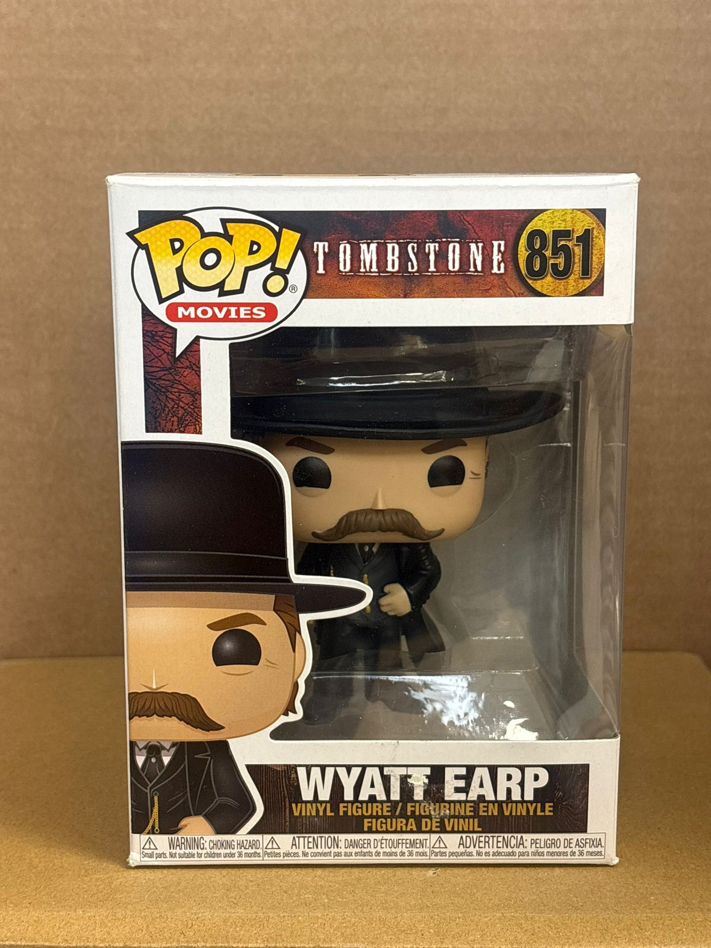 Funko Pop! Movies Tombstone Wyatt Earp #851 Sticker Residue
