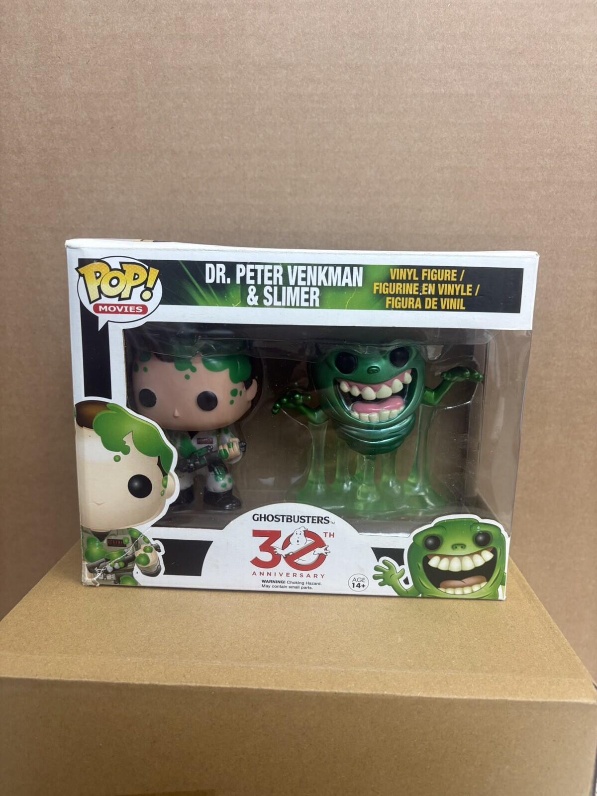 Funko Pop! Movies Dr. Peter Venkman & Slimer 2 Pack Box Damage