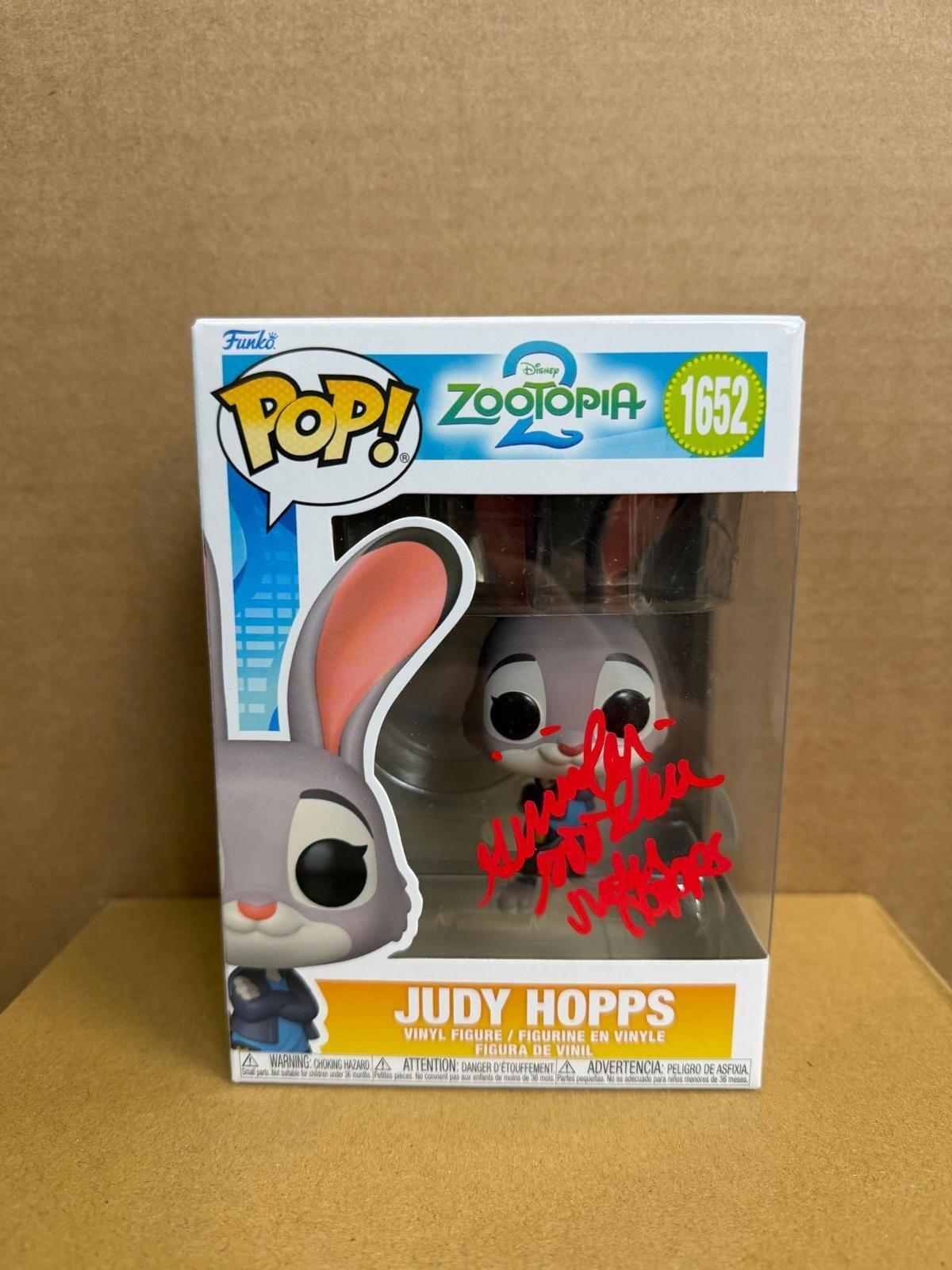 Funko Pop! Movies Judy Hopps #1652 Signed Ginnifer Goodwin WS