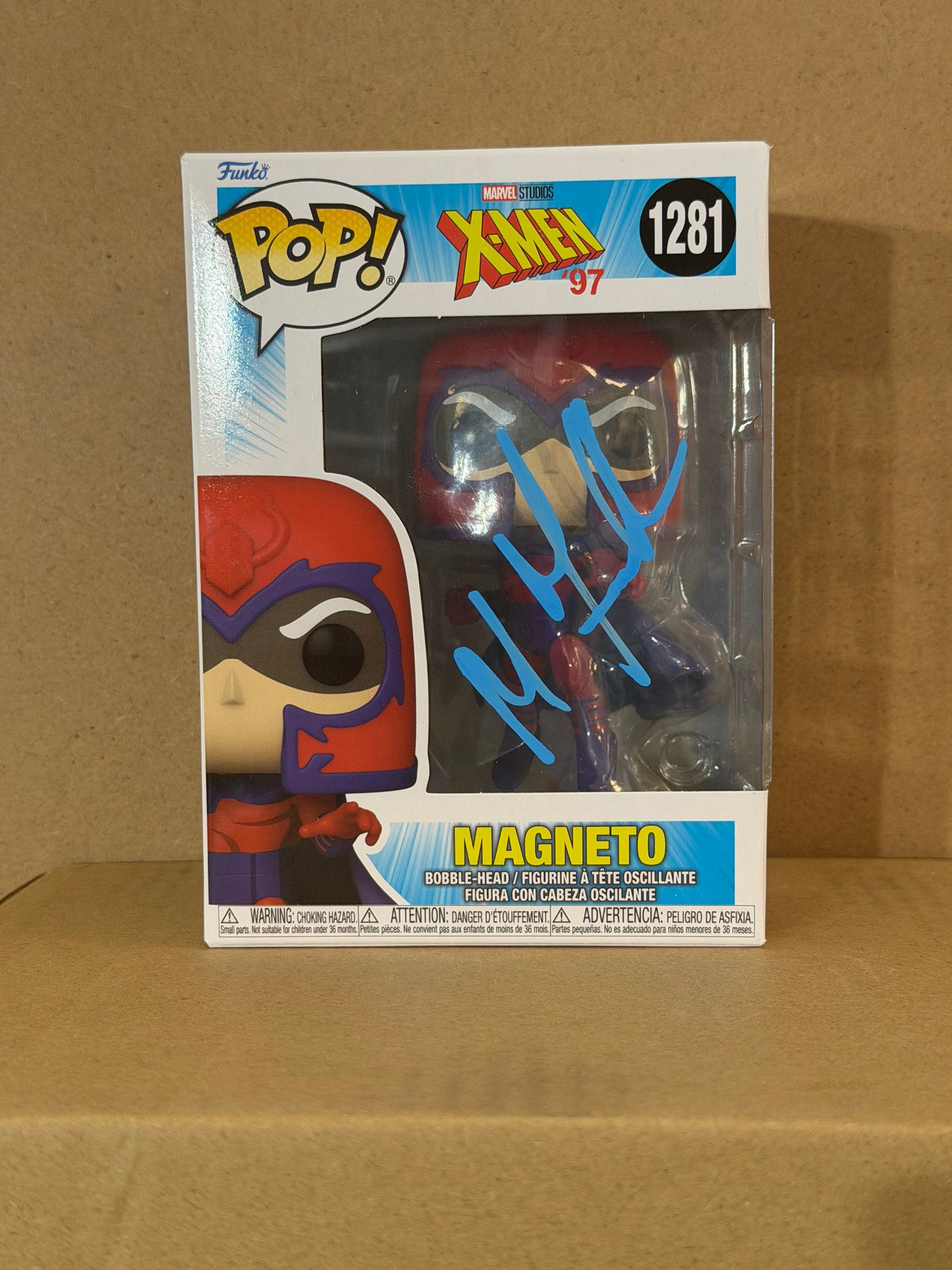 Funko Pop! Marvel X-Men Magneto Signed Michael Fassbender COA #1281