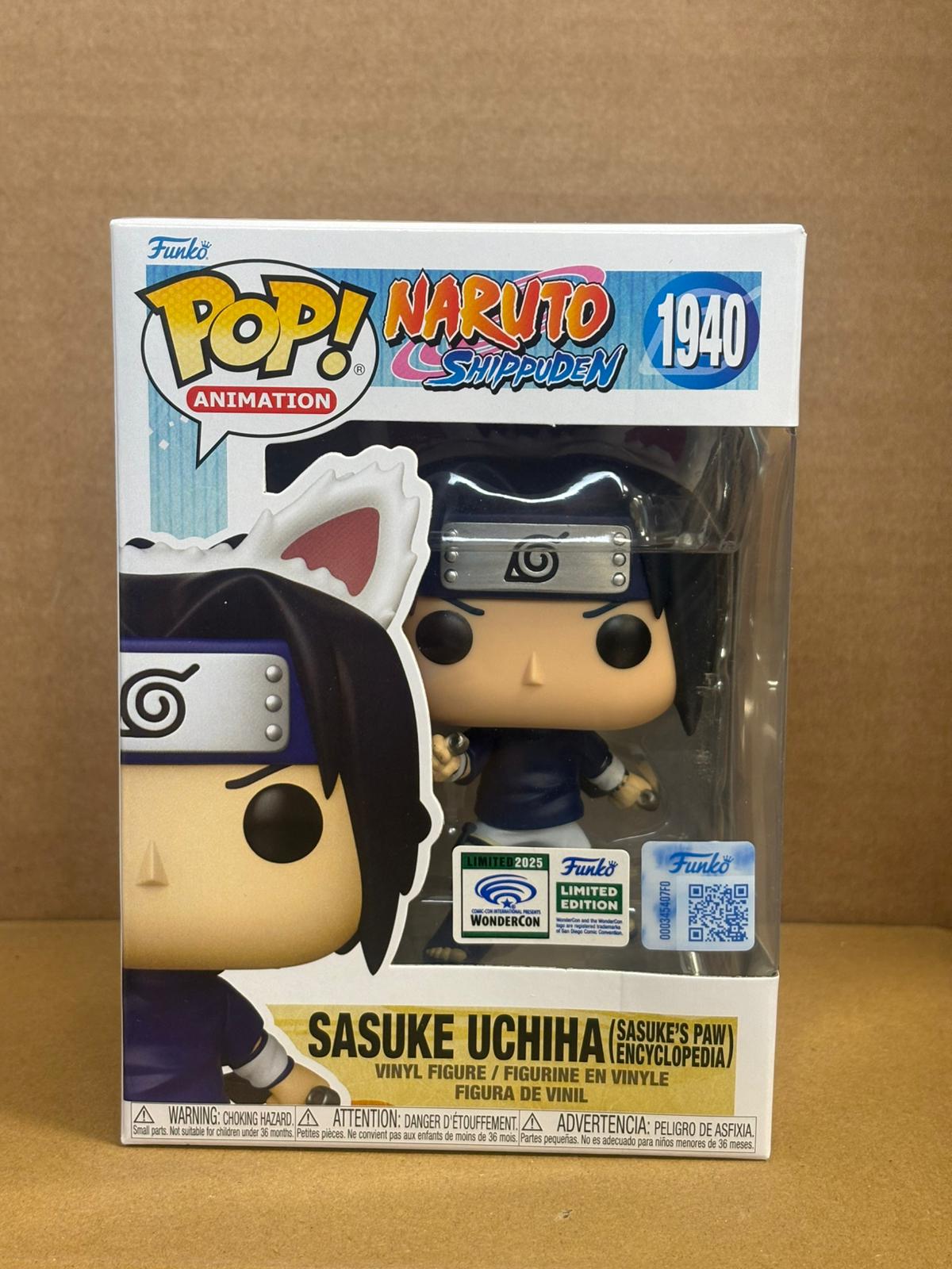 Funko Pop! Anime Naruto Sasuke Uchiha #1940 2025 Wondercon Physical Sticker
