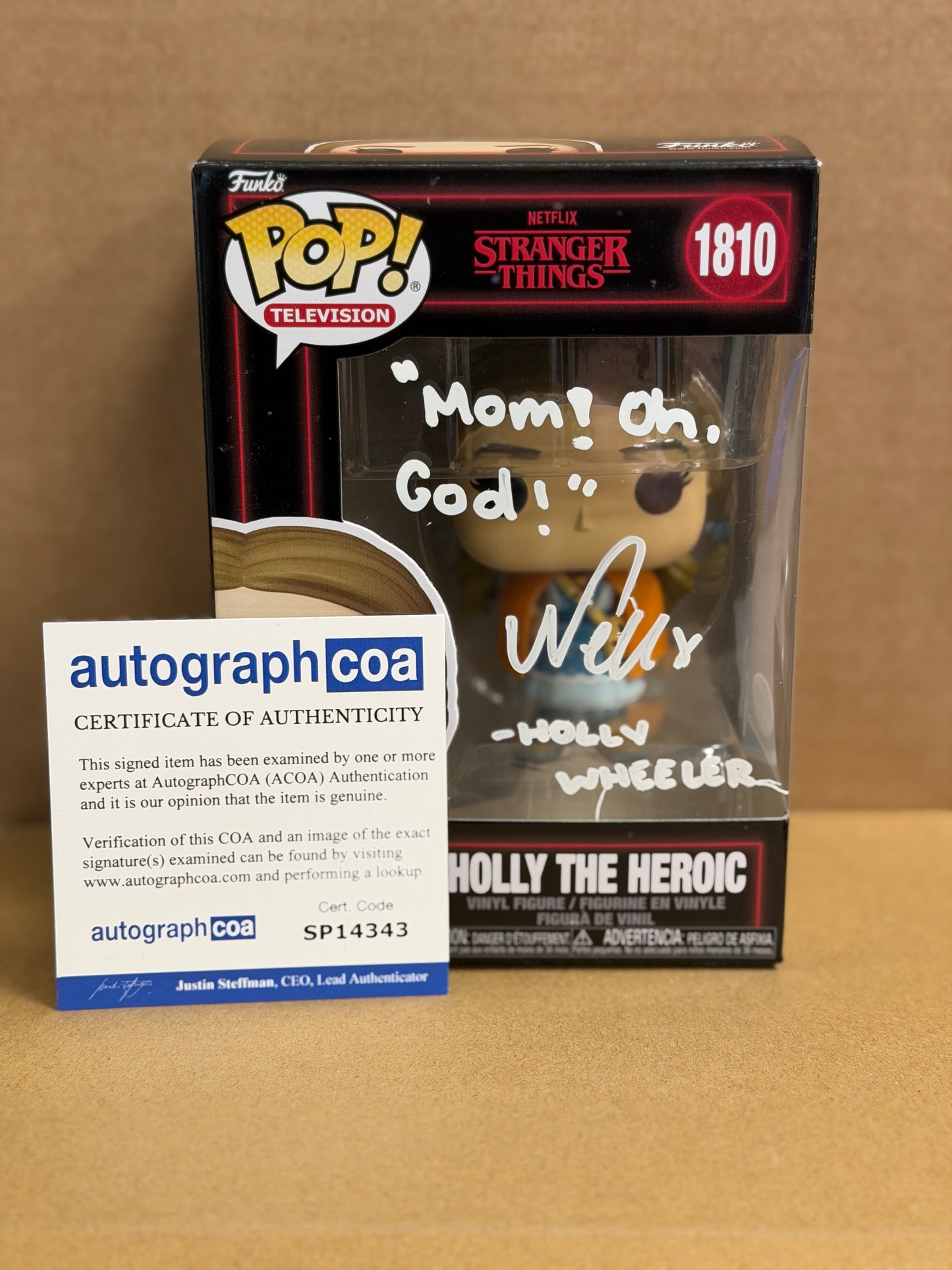 Funko Pop! Television Stranger Things Holly The Heroic Signed Nell Fisher COA #1810