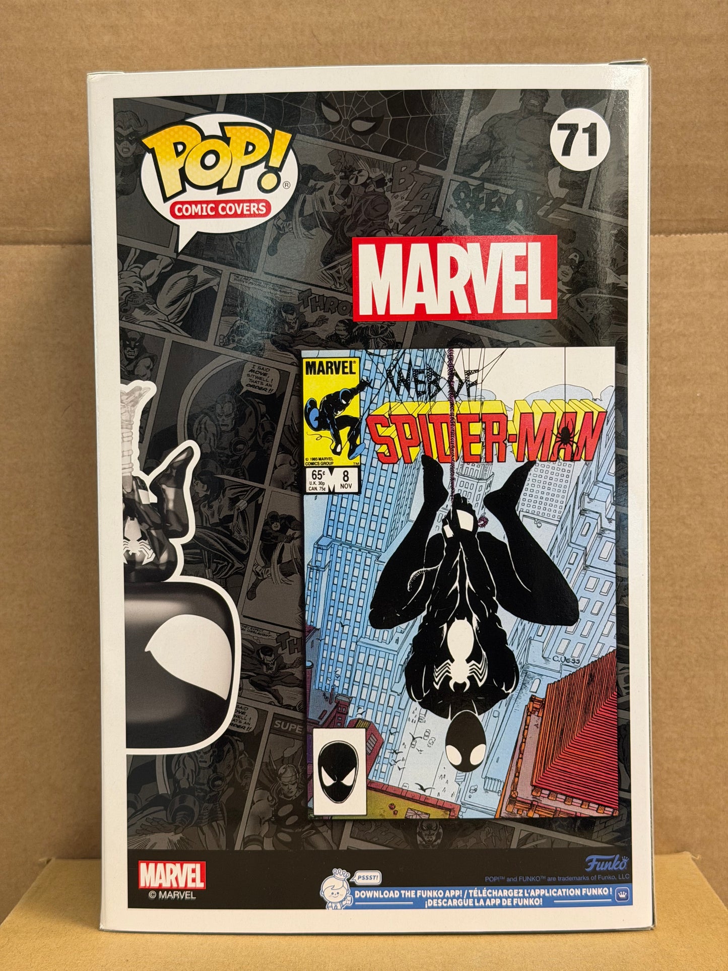 Funko Pop! Marvel Comic Cover Black Suit Spider-Man #71
