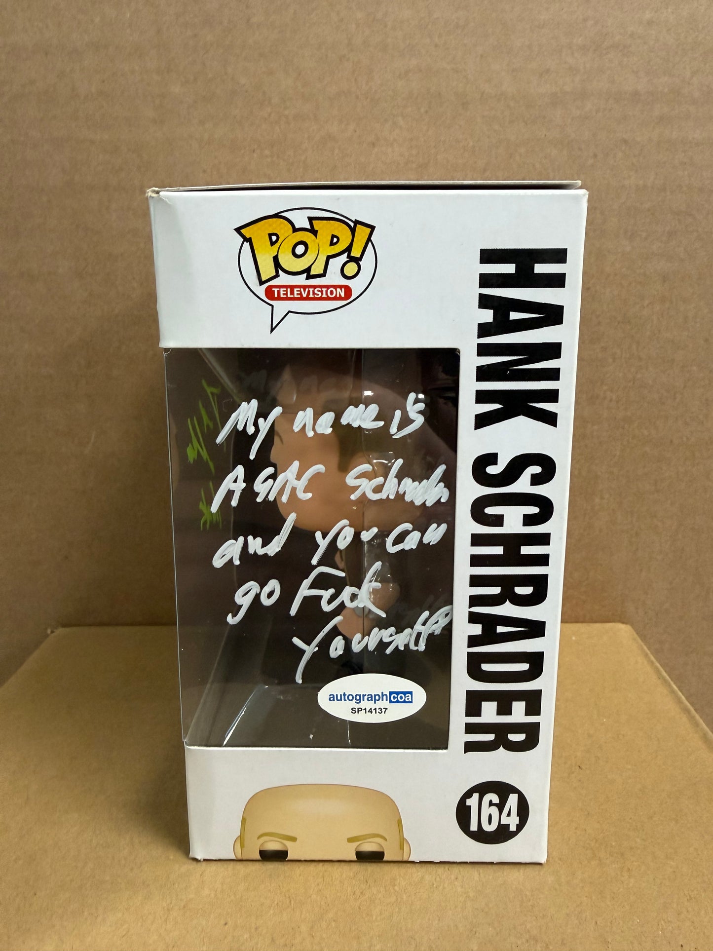 Funko Pop! Television Breaking Bad Hank Schrader Signed Dean Norris COA #164 WS