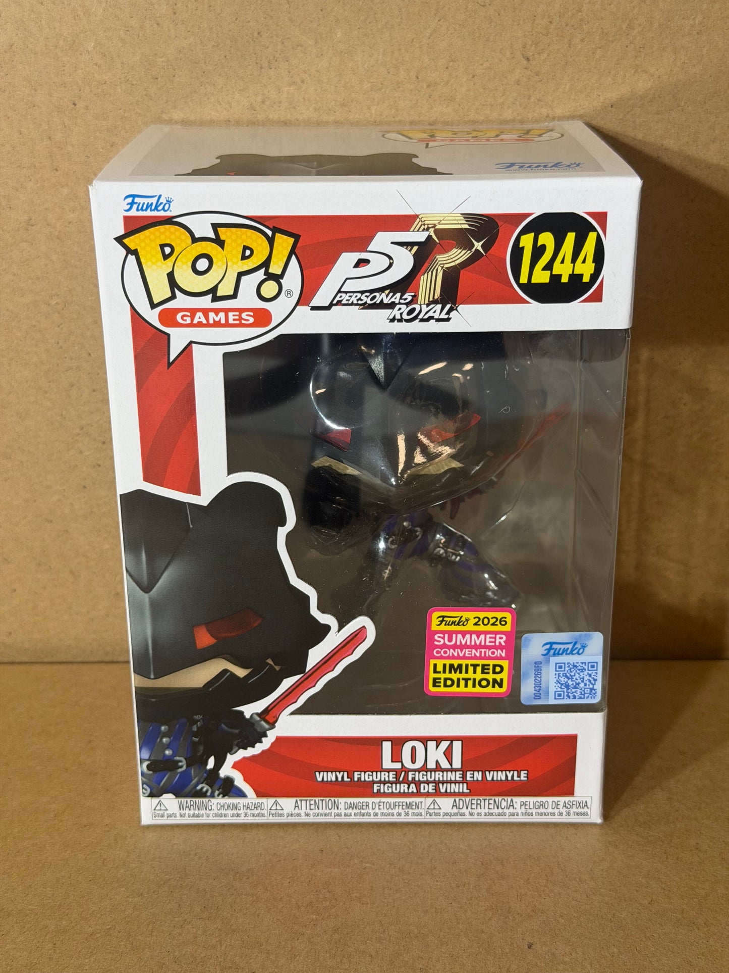 Funko Pop! Games Persona 5 Loki #1244 2026 SDCC Exclusive Free Protector