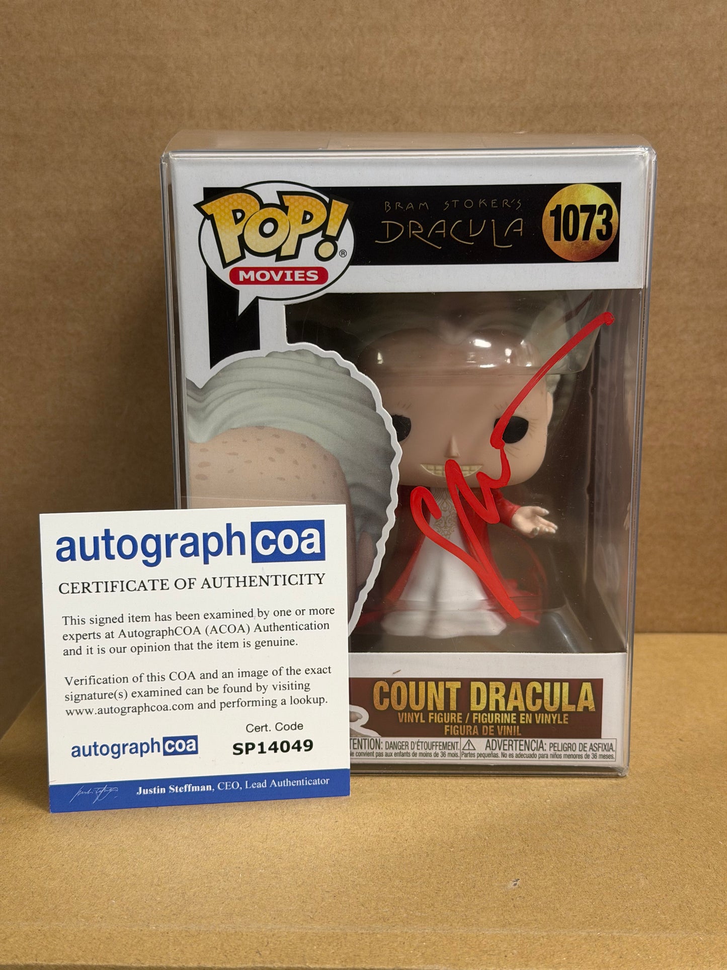 Funko Pop! Movies Bram Stokers Dracula | Count Dracula Signed Gary Oldman COA #1073 WS