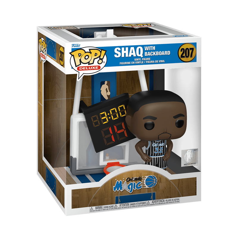 Funko Pop! Deluxe 6" Sports Basketball Shaq With Backboard #207 Free Protector