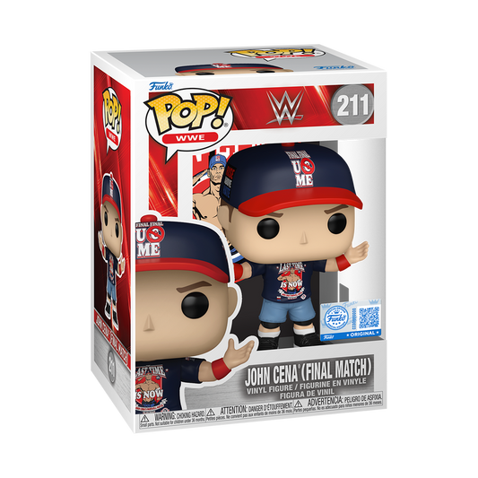 Funko Pop! WWE John Cena (Final Match) Exclusive #211 Free Protector