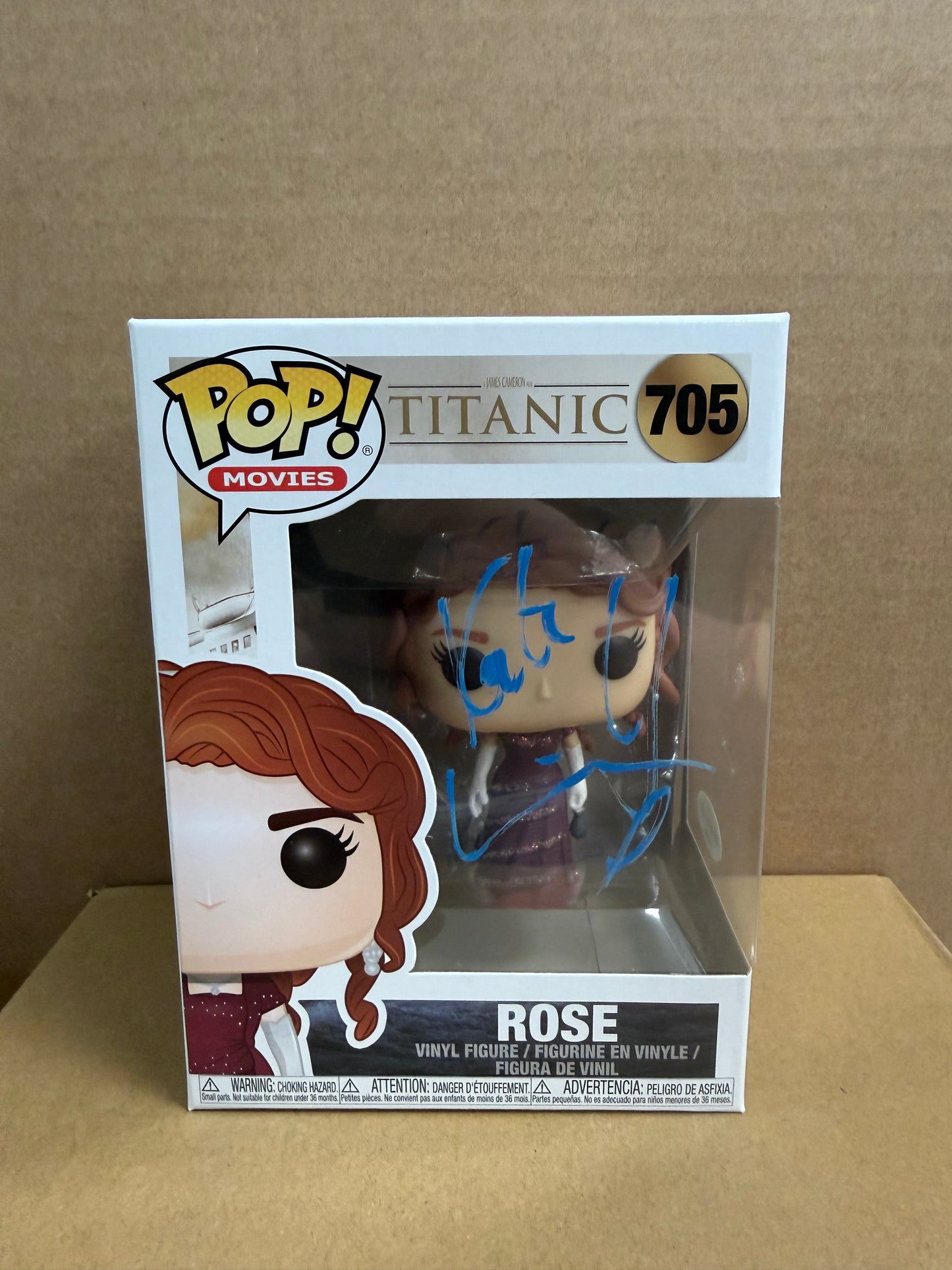 Funko Pop! Movies Titanic Rose Signed By Kate Winslet #705 COA WS